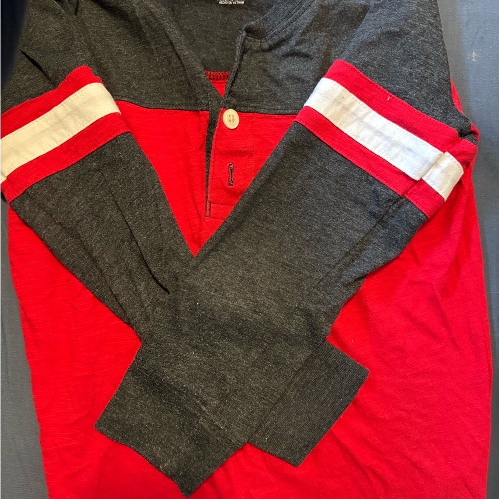 Red and Gray Long Sleeve Osh Kosh